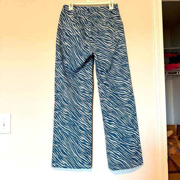 Pretty Garbage Blue Zebra Print Wide Leg High Waist Jeans size medium - Picture 2 of 8